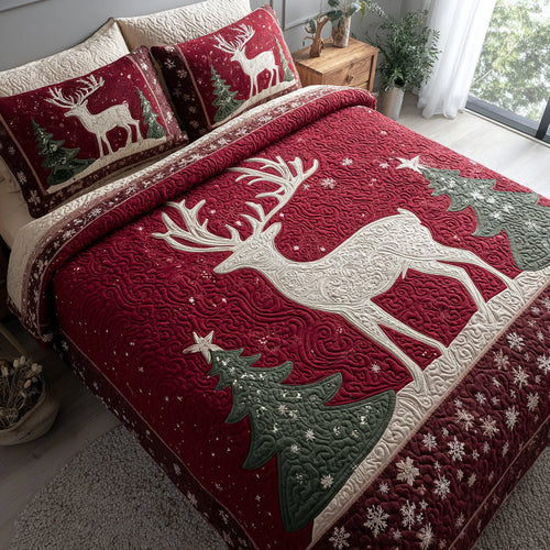 Celebrate the Season – Personalized 3-Piece Quilted Bedding Set – Gift for Loved Ones Quilted Bedding Set V2 MagicInPrints