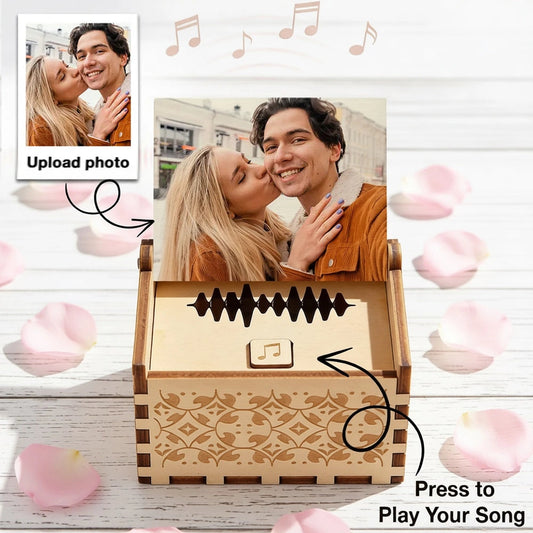 Custom Photo Music Box for Couples - Romantic Gift Idea Plaque MagicInPrints
