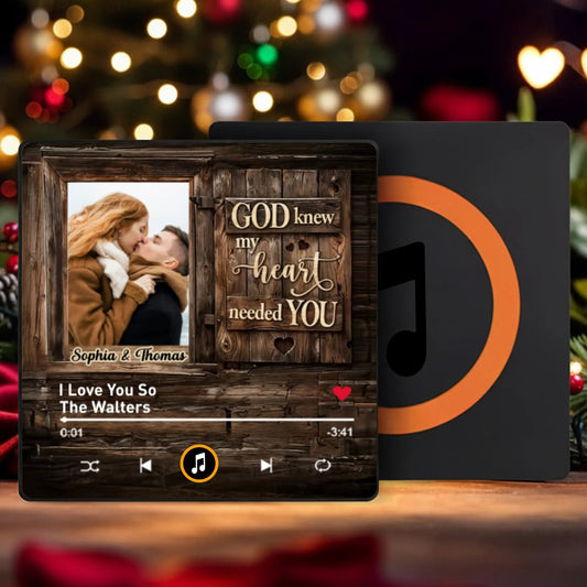 Personalized Music Plaque for Couples - Romantic Gift for Christmas Fridge Magnet MagicInPrints