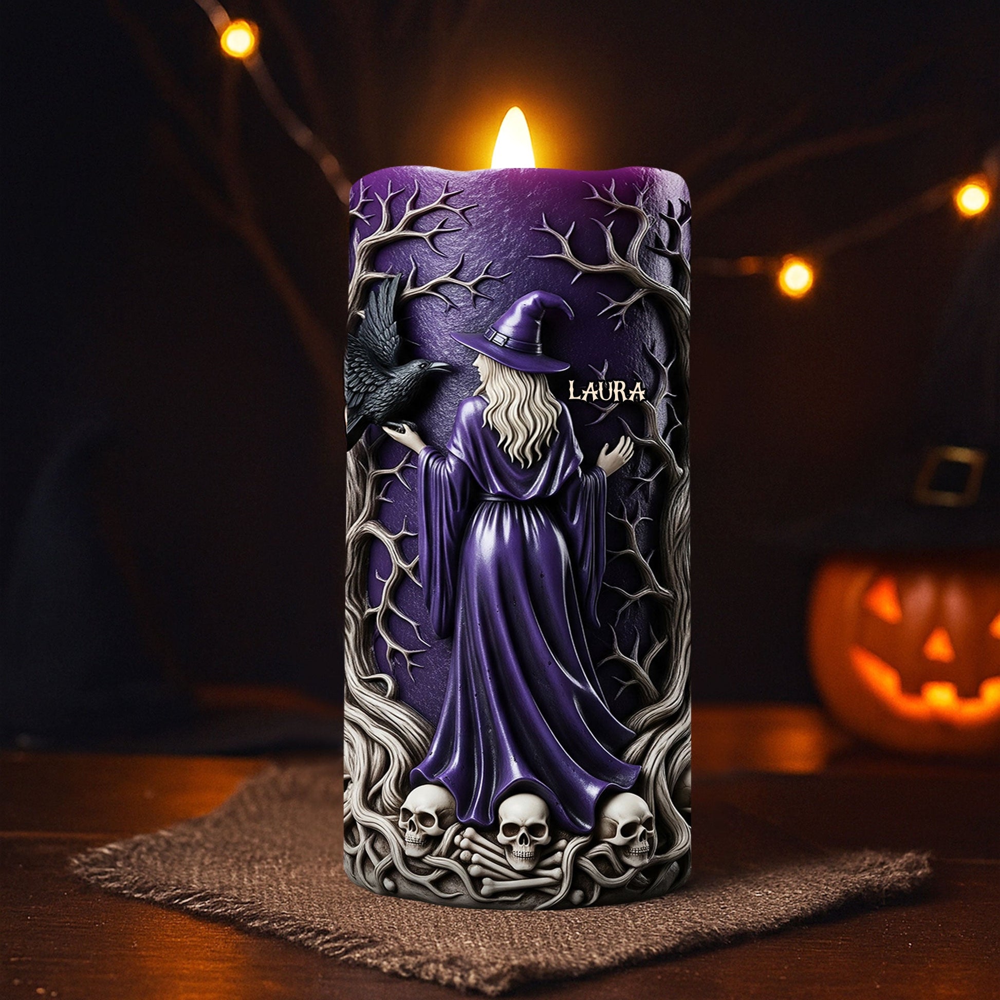 Embrace the Enchantment: Witch LED Candle - Personalized Gifts for Witch Lovers Led Candle MagicInPrints