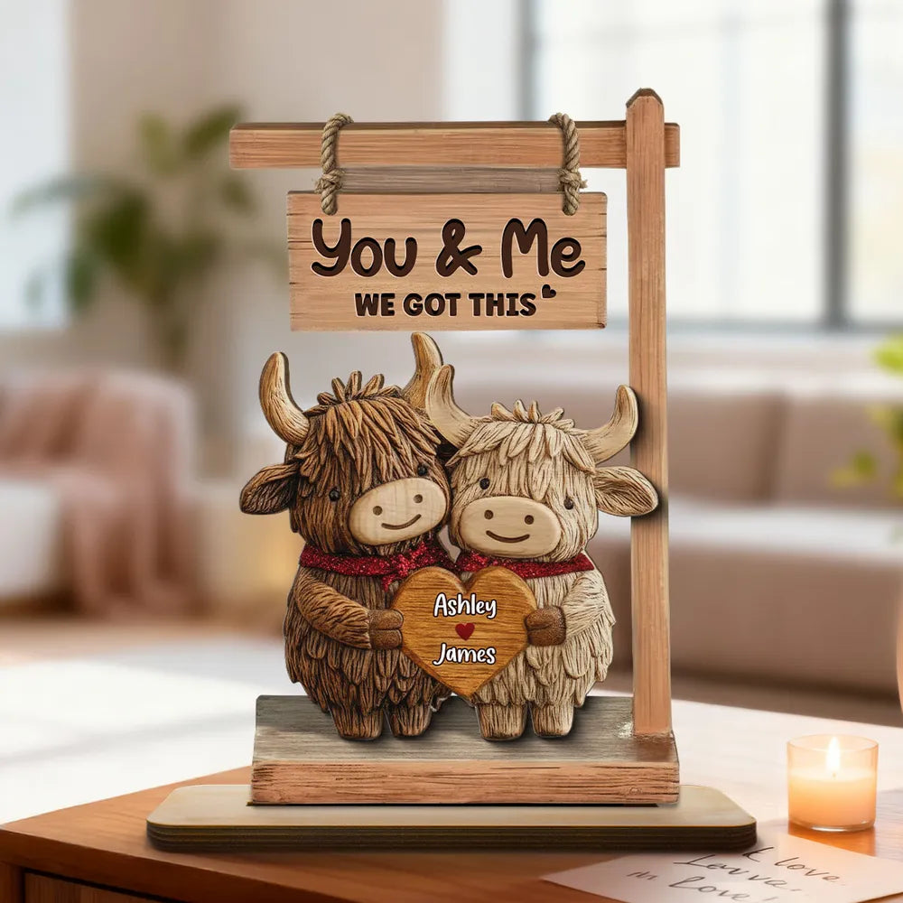 Personalized Wooden Couple Figurine for Couples - Romantic Gift for Anniversary Plaque MagicInPrints
