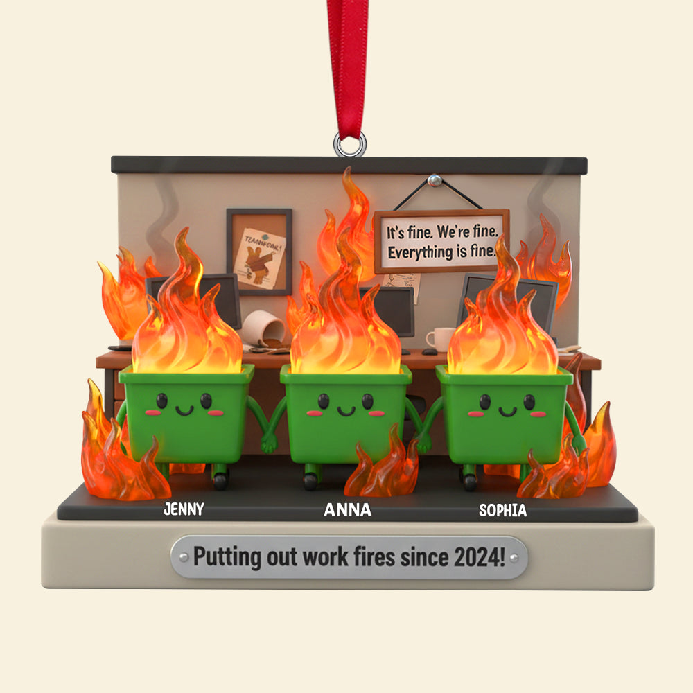 Putting out Work Fires Since 2024! - Personalized Christmas Ornament for Coworkers Ornament MagicInPrints