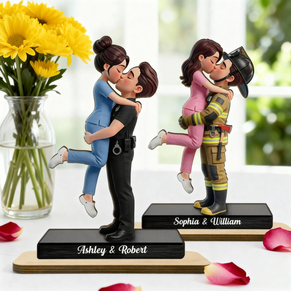Custom Couple Figurine Personalized Romantic Gift - Anniversary or Wedding Plaque MagicInPrints