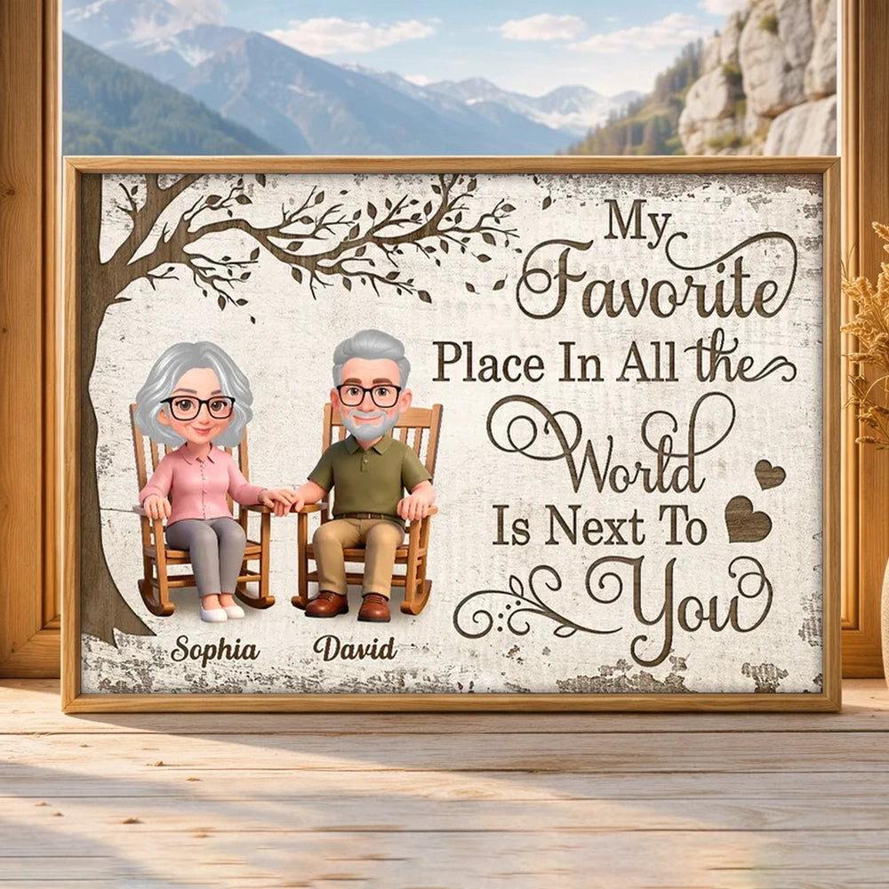 Personalized Couple Cartoon Canvas for Grandparents - Sentimental Home Decor Gift Poster or Canvas MagicInPrints