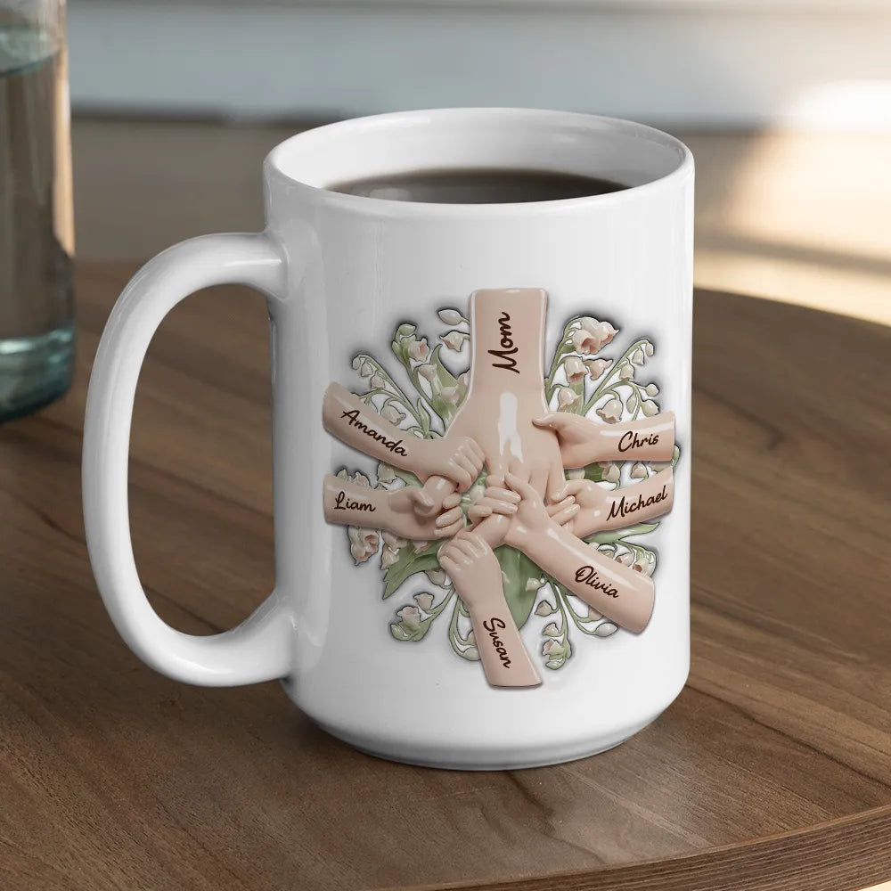 Personalized Family Names Mug for Mom - Custom Gift for Mother's Day Cup MagicInPrints
