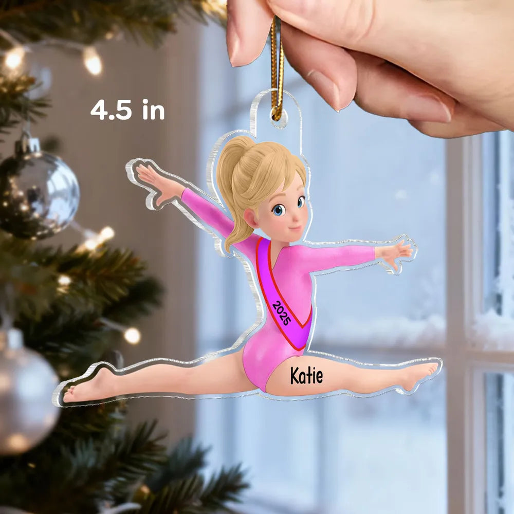 Personalized Gymnastics Ornament for Kids - Custom Name & Year Keepsake Ornament MagicInPrints