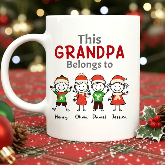 Personalized Grandpa Mug for Christmas - Custom Family Gift Cup MagicInPrints