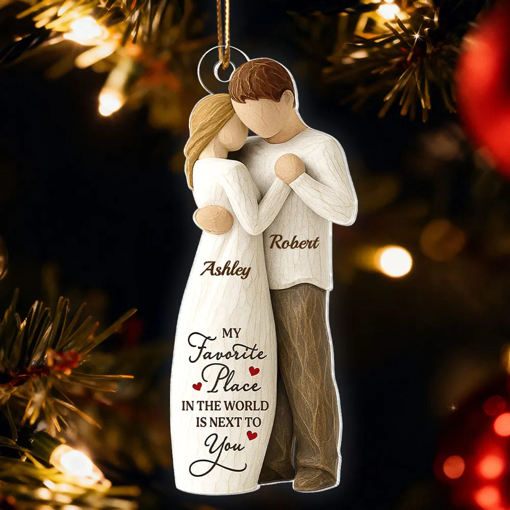 Personalized Couple Ornament for Christmas - Romantic Gift for Partners Ornament MagicInPrints