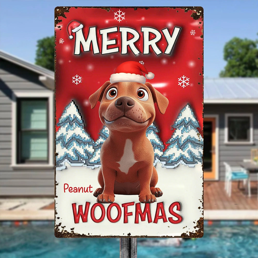 Personalized Dog Christmas Yard Sign for Pet Lovers - Holiday Decoration Sign MagicInPrints