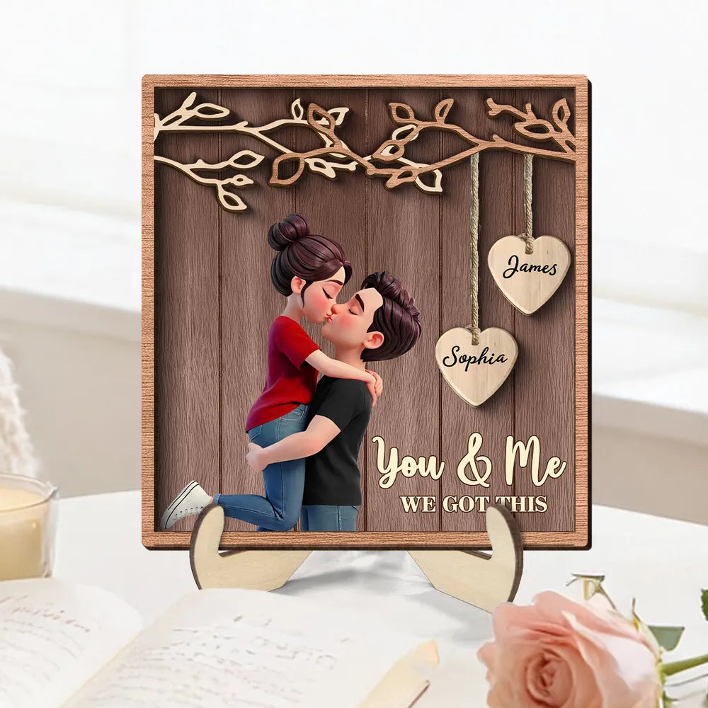 Personalized Couple Wooden Plaque - Romantic Gift for Anniversaries Plaque MagicInPrints