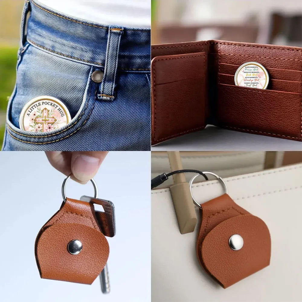 Personalized Religious Pocket Hug Keychain for Women - Inspirational Gift Keychain MagicInPrints