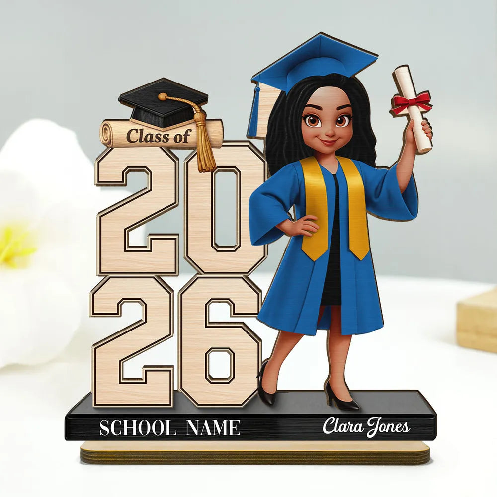 Personalized Graduation Plaque for Class of 2026 - Custom School and Name Plaque MagicInPrints