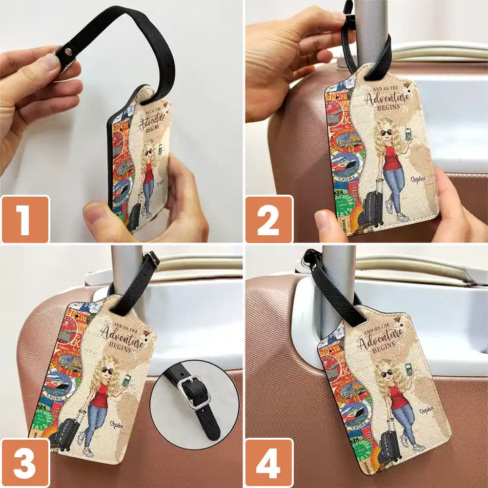 Personalized Luggage Tag for Travelers - Adventure Begins Travel Gear MagicInPrints
