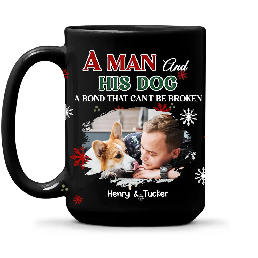 Personalized Dog Lover Mug for Men - A Man and His Dog Bond Gift Cup MagicInPrints