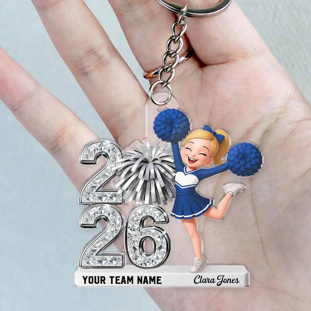 Personalized Cheerleader Keychain for Teams - 2026 Spirit Gift Keychain MagicInPrints