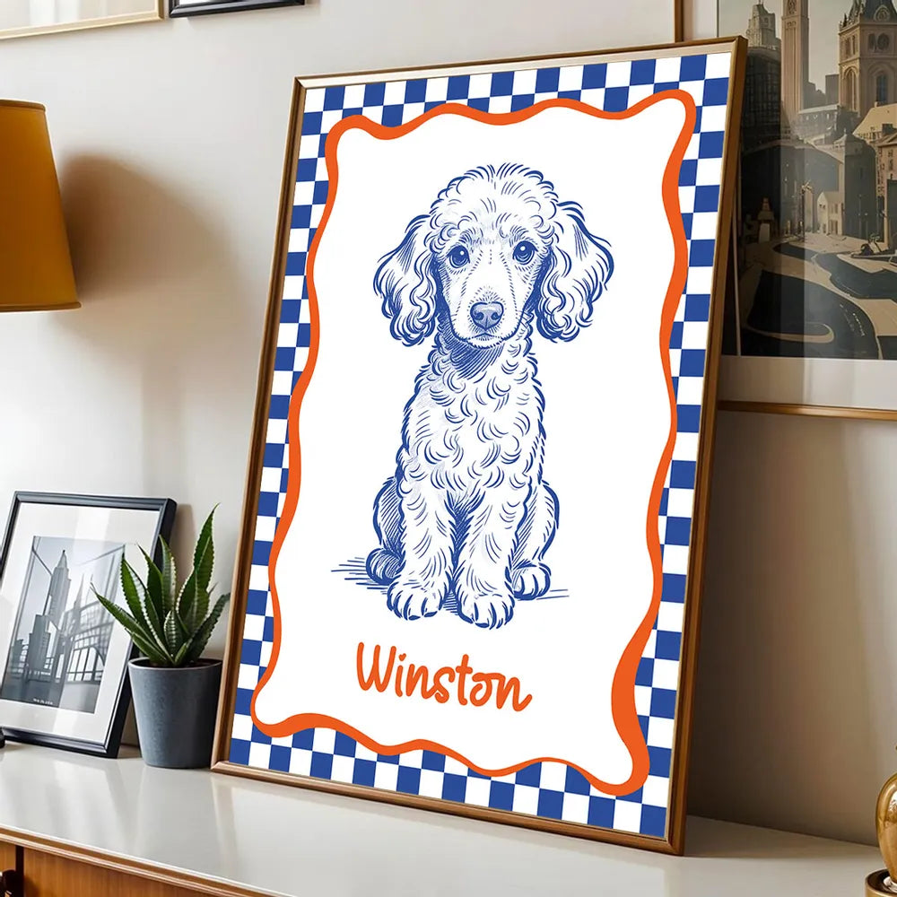 Custom Dog Portrait Art Print for Pet Lovers - Personalized Home Decor Poster or Canvas MagicInPrints