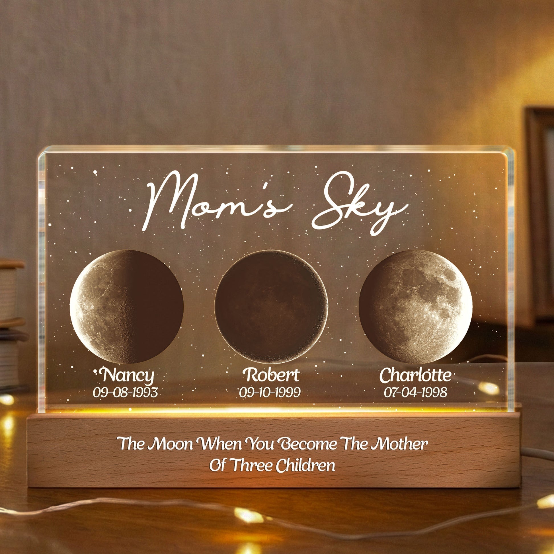 Personalized Moon Phase Acrylic Plaque for Mom - Sentimental Mother's Day Gift Plaque MagicInPrints