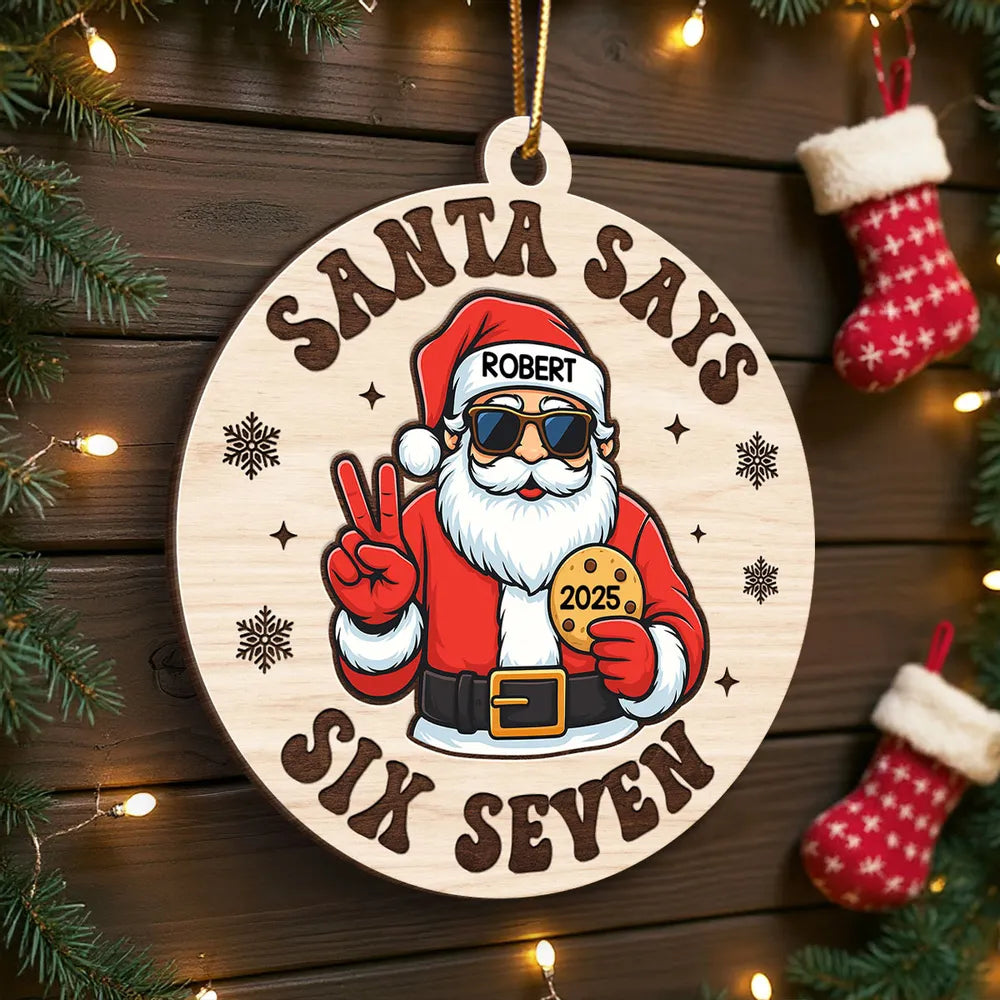 Personalized Santa Christmas Ornament for Kids - Fun Holiday Decor Ornament MagicInPrints