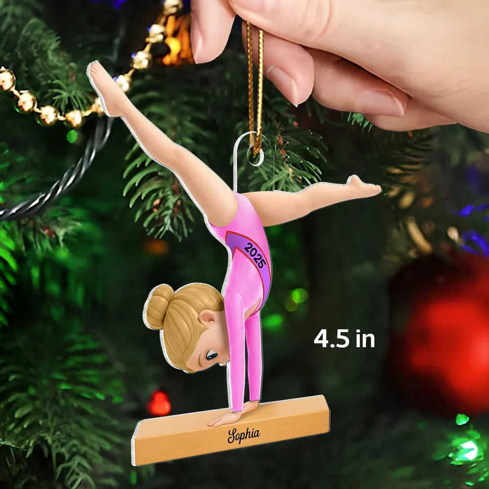 Personalized Gymnastics Ornament for Kids - Custom Name and Year Ornament MagicInPrints