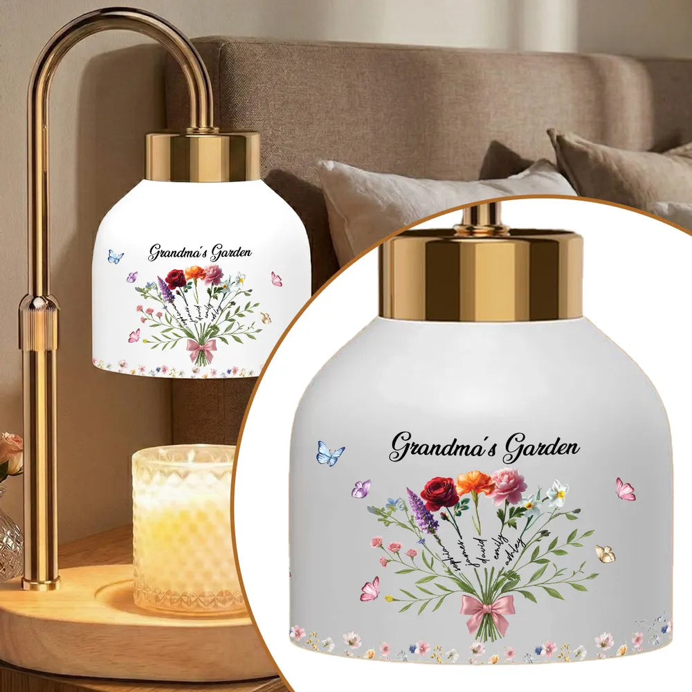 Personalized Grandma's Garden Lamp for Home Decor - Sentimental Gift Lamp MagicInPrints