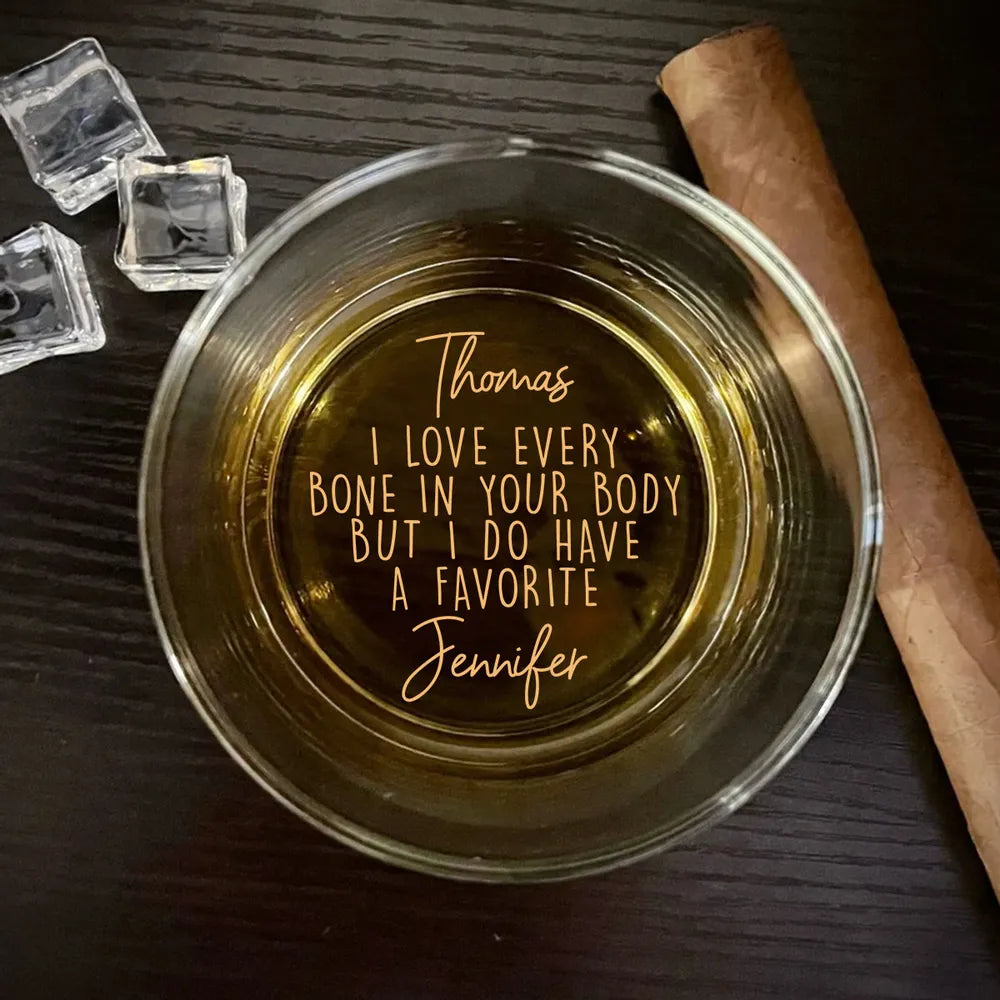 Personalized Engraved Whiskey Glass for Couples - Romantic Gift Cup MagicInPrints