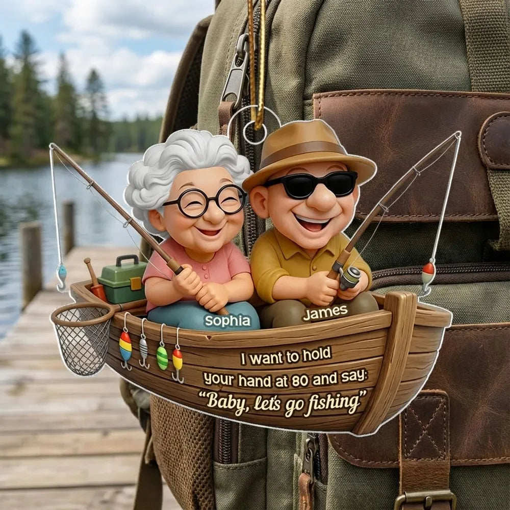 Personalized Fishing Couple Ornament for Grandparents - Anniversary Gift Ornament MagicInPrints