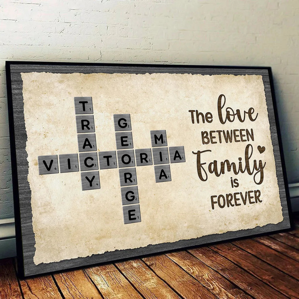 Personalized Family Crossword Wall Art for Home Decor - Sentimental Gift Poster or Canvas MagicInPrints