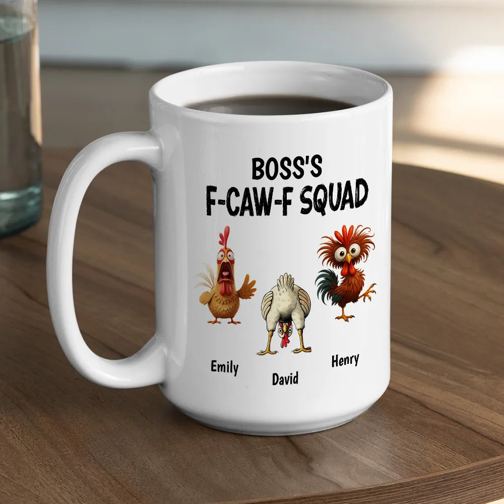 Personalized Funny Chicken Mug for Boss - Holiday Gift Cup MagicInPrints