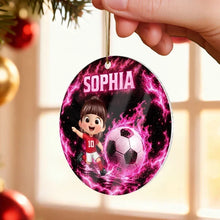 Load image into Gallery viewer, Personalized Acrylic Ornament Cartoon Soccer Player Gift for Kids
