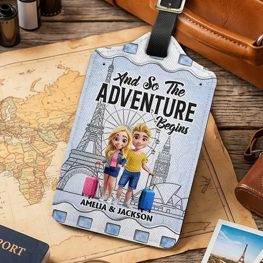 Personalized Luggage Tag for Couples - Travel Adventure Gift Travel Gear MagicInPrints