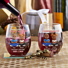 Load image into Gallery viewer, I Would Choose To Be My Daughter In Every Lifetime – Personalized Stemless Wine Glass – Gift for Daughter Wine Glass MagicInPrints

