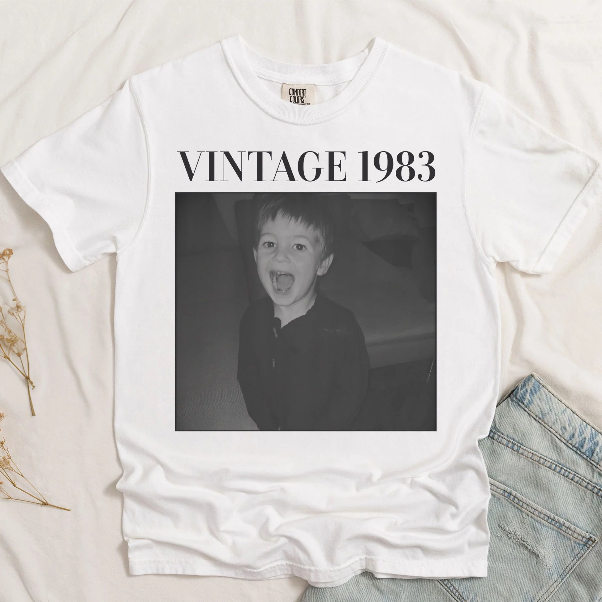 Custom Vintage 1991 T-Shirt for Adults - Retro Photo Design Cloth MagicInPrints