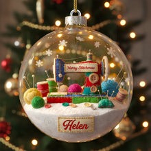 Load image into Gallery viewer, Merry Stitchmas: Personalized Christmas Ornament for Sewing Lovers Ornament MagicInPrints
