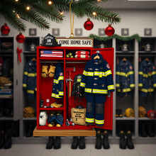 Load image into Gallery viewer, Come Home Safe - Personalized Firefighter Locker Acrylic Ornament Ornament MagicInPrints
