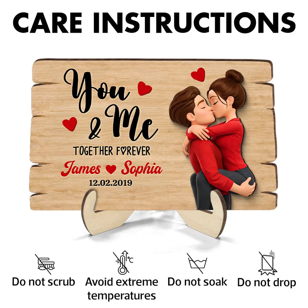 Personalized Wooden Plaque for Couples - Romantic Gift for Anniversaries Plaque MagicInPrints