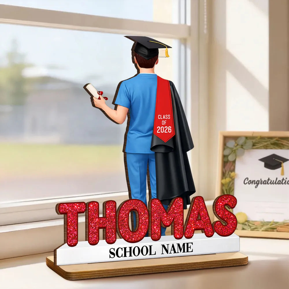 Custom Graduation Nurse Figurine for Class of 2026 - Personalized Gift Plaque MagicInPrints