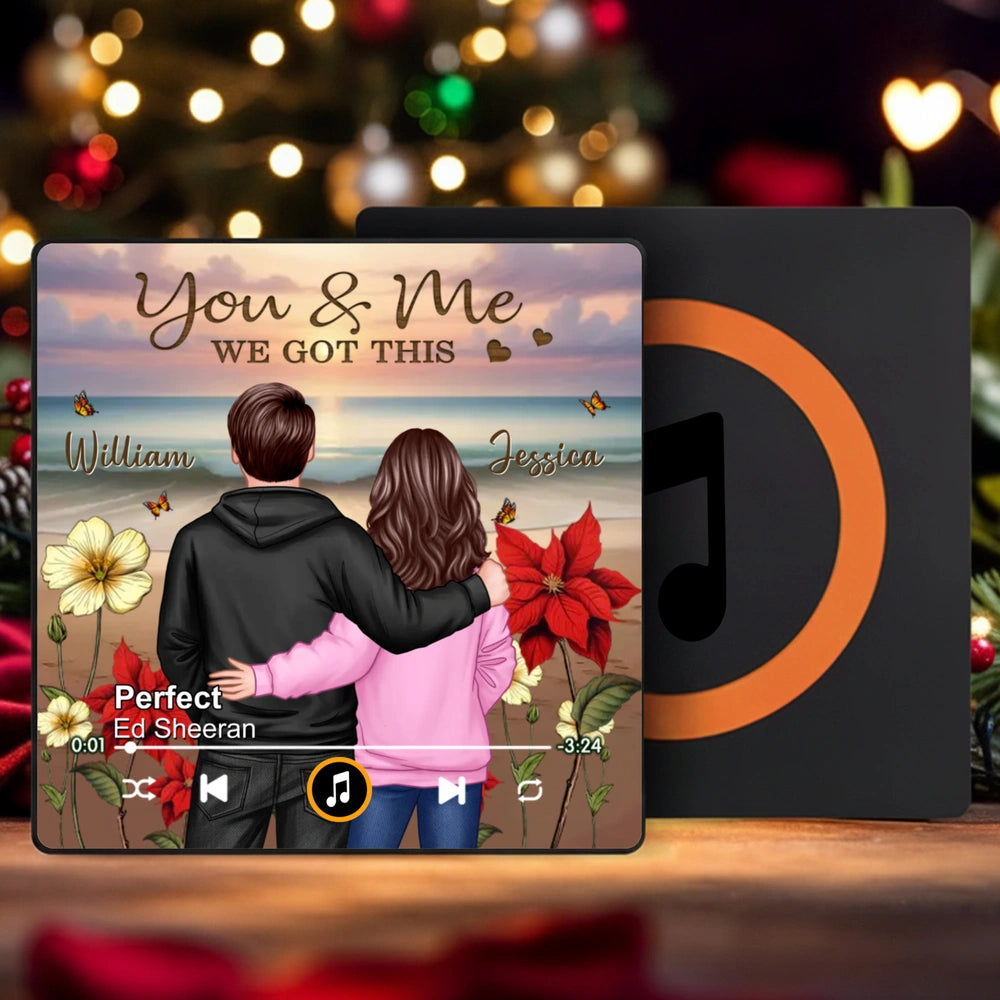 Personalized Music Plaque for Couples - Romantic Gift for Christmas Fridge Magnet MagicInPrints