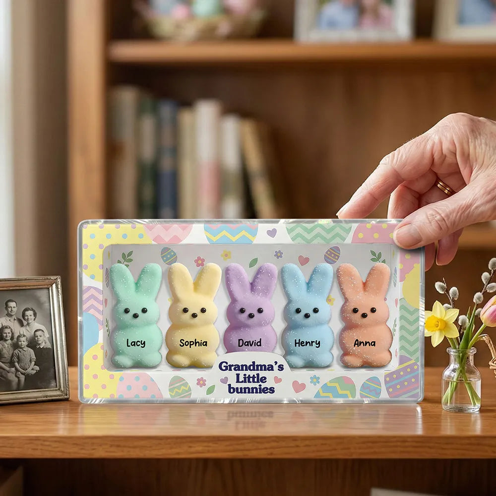 Personalized Easter Bunny Plush Set for Kids - Spring Gift Plaque MagicInPrints