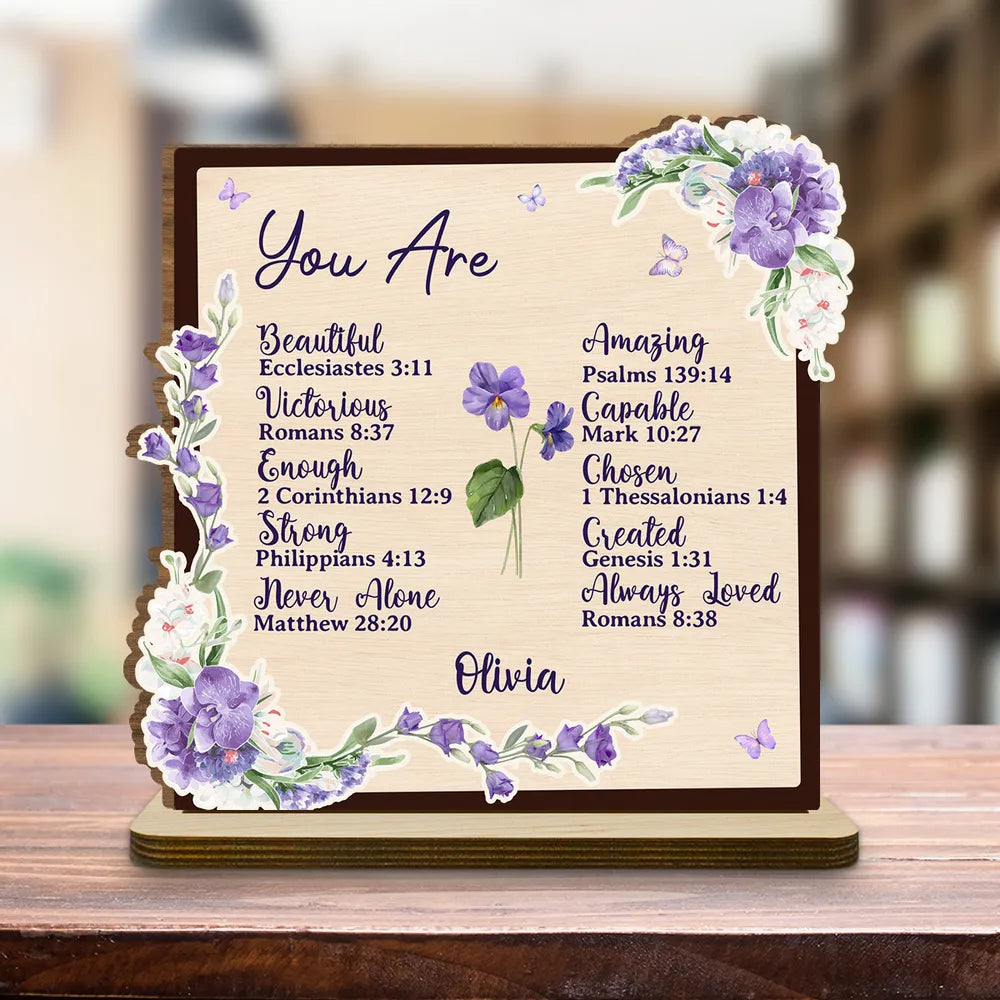 Personalized Christian Scripture Plaque for Women - Inspirational Gift Plaque MagicInPrints