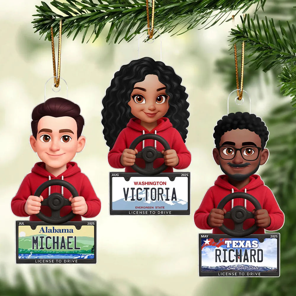 Personalized Driver's License Ornament for Kids - Fun Christmas Decoration Ornament MagicInPrints