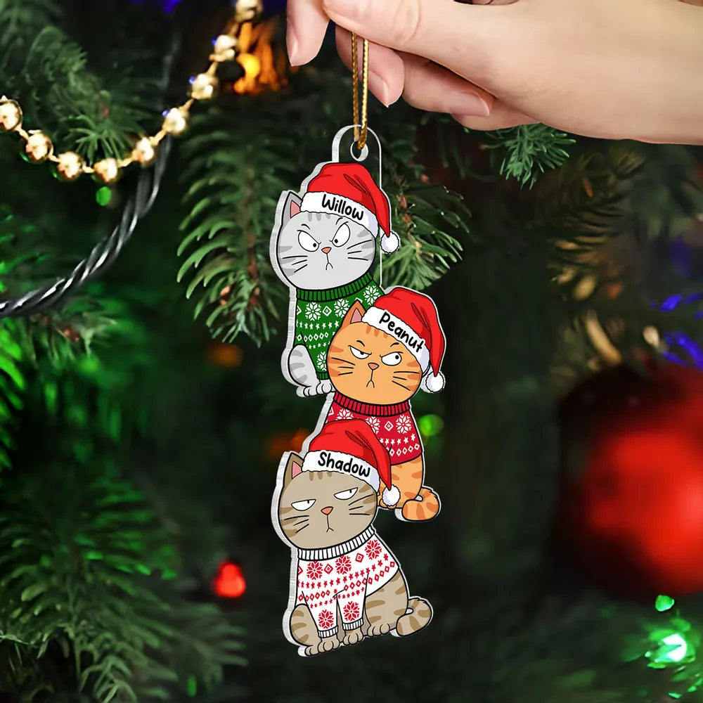 Personalized Cat Christmas Ornaments for Pet Lovers - Holiday Tree Decoration Ornament MagicInPrints