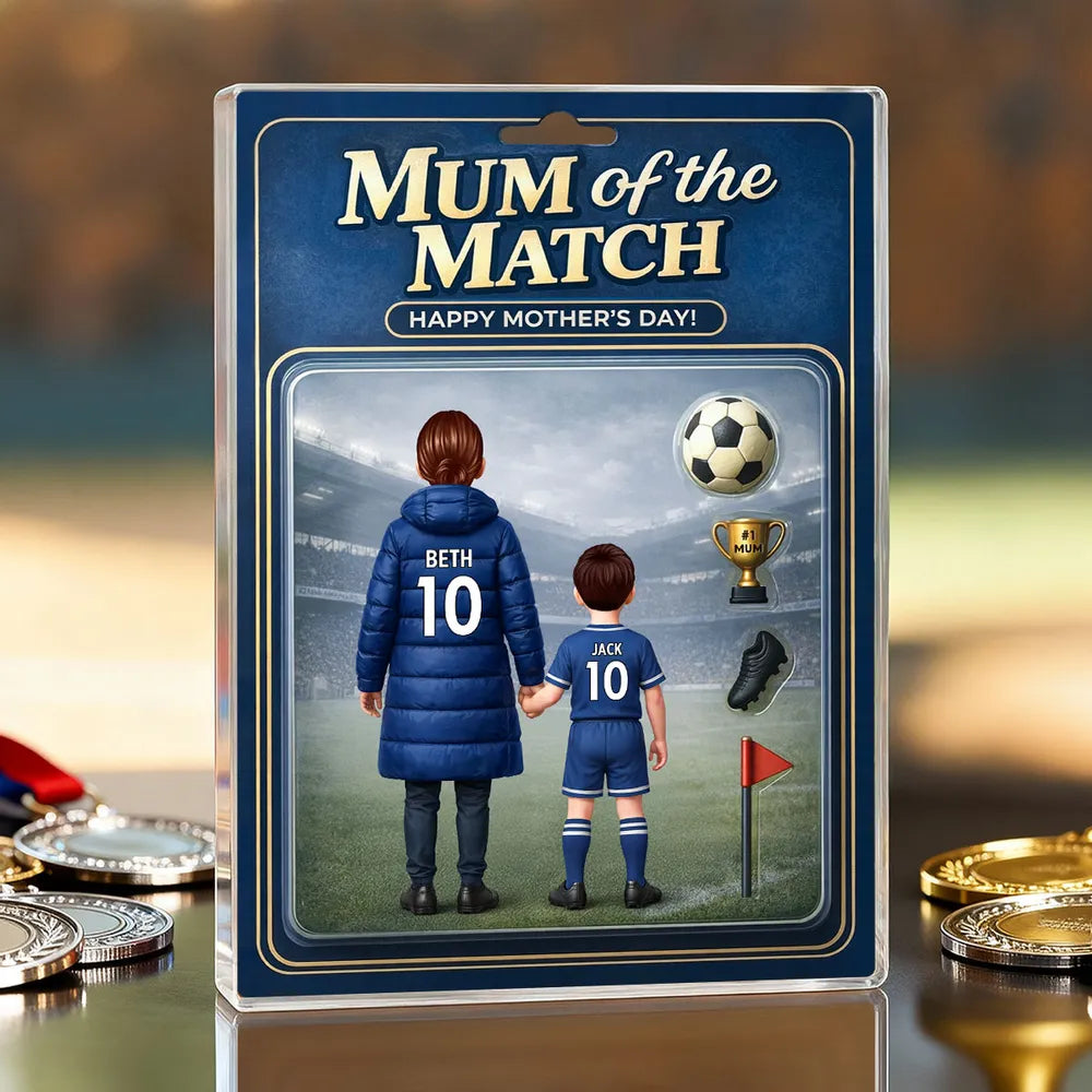Personalized Mum of the Match Figurine for Mother's Day - Custom Soccer Gift Plaque MagicInPrints