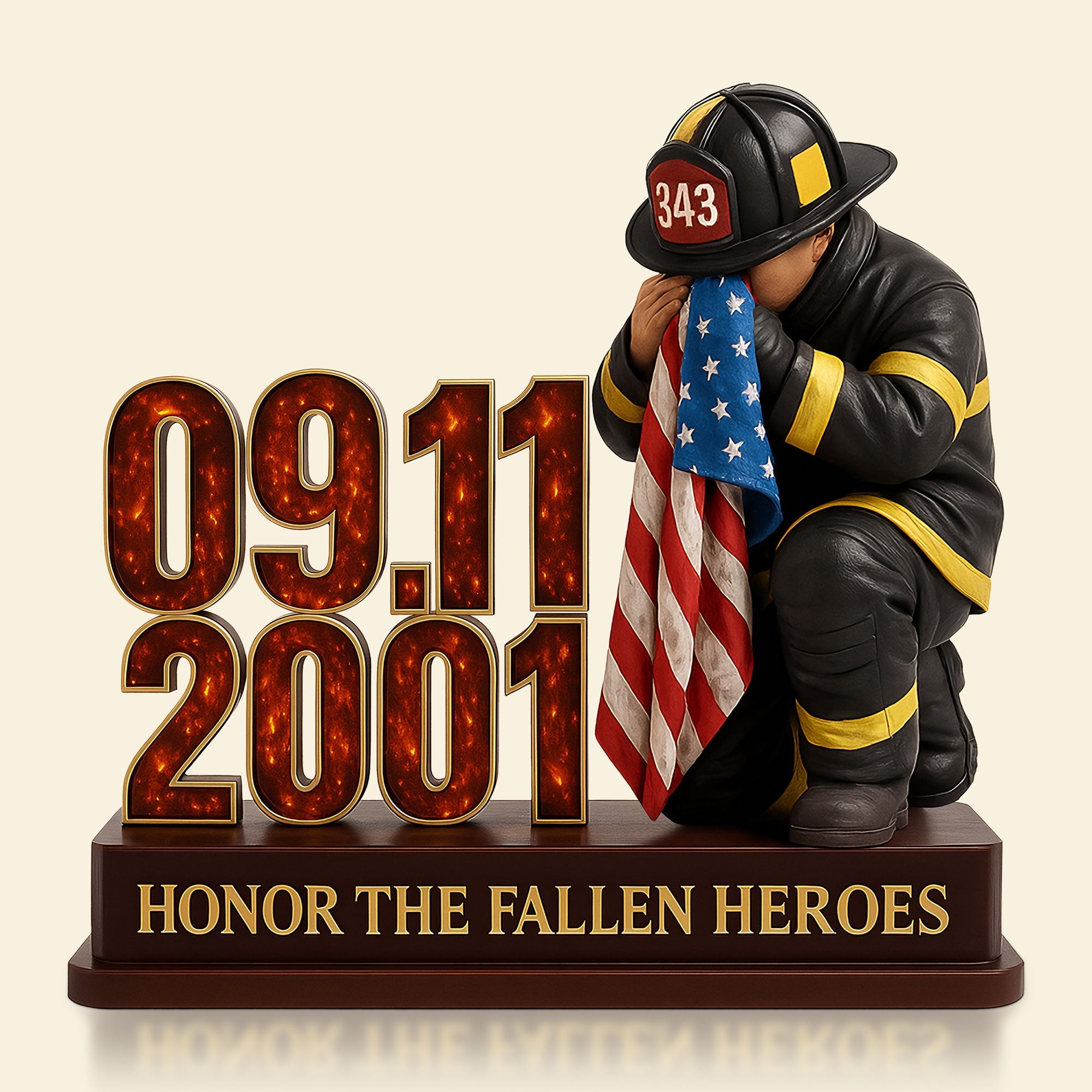 Honor the Fallen Heroes - Personalized Fallen Firefighter Plaque Shaped Plaques MagicInPrints