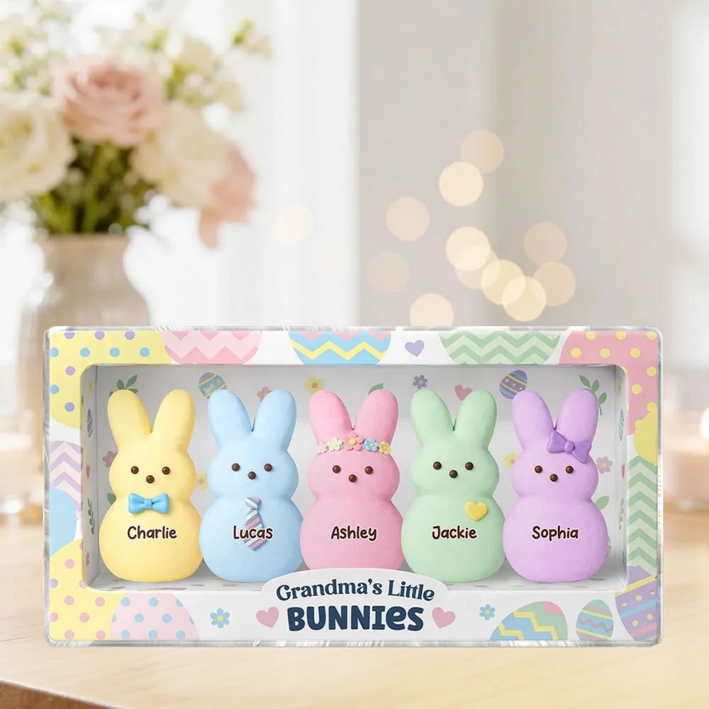 Personalized Plush Bunny Set for Kids - Easter Gift Keepsake Plaque MagicInPrints