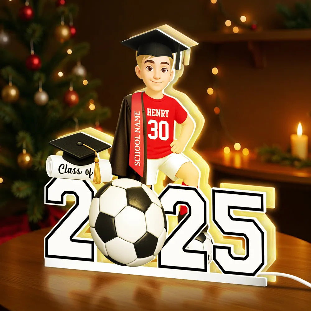 Personalized Graduation Soccer Gift for Kids - Class of 2025 Plaque MagicInPrints