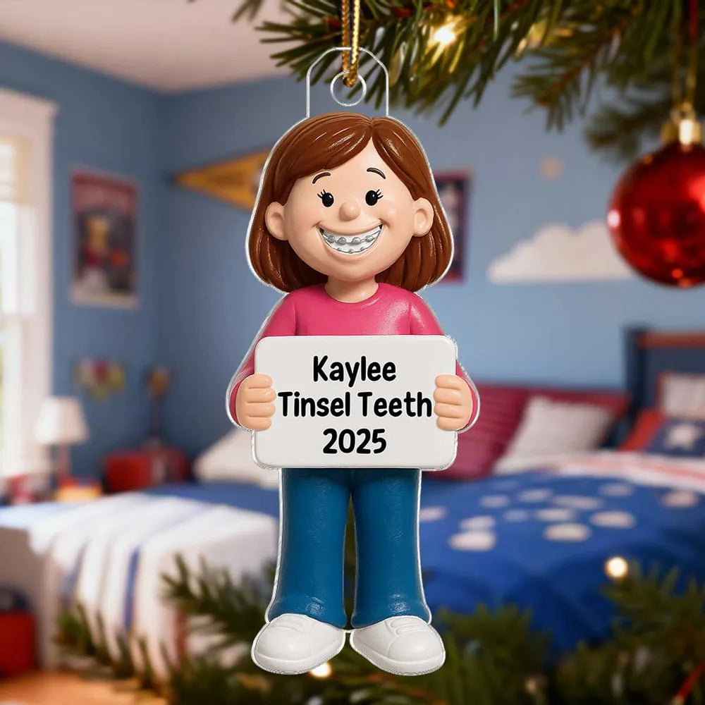 Personalized Braces Christmas Ornament for Kids - Fun Holiday Keepsake Ornament MagicInPrints