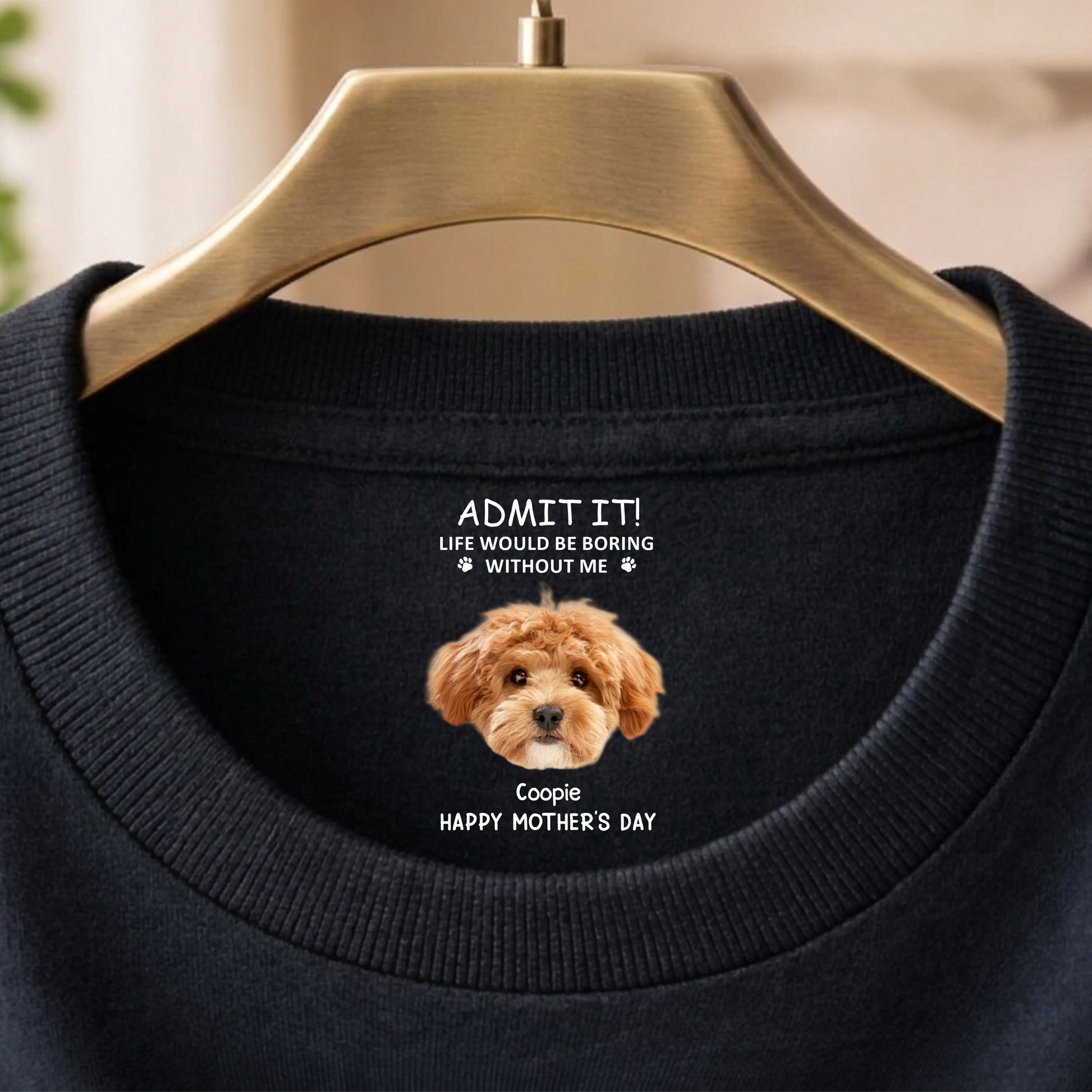 Custom Dog Face T-Shirt for Dog Lovers - Mother's Day Gift Cloth MagicInPrints