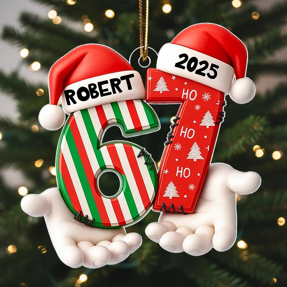 Personalized Christmas Ornament for Adults - Custom Name and Year Decoration Ornament MagicInPrints