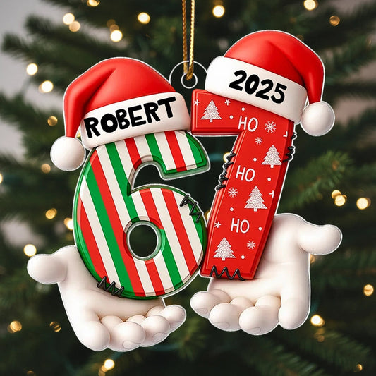 Personalized Christmas Ornament for Adults - Custom Name and Year Decoration Ornament MagicInPrints