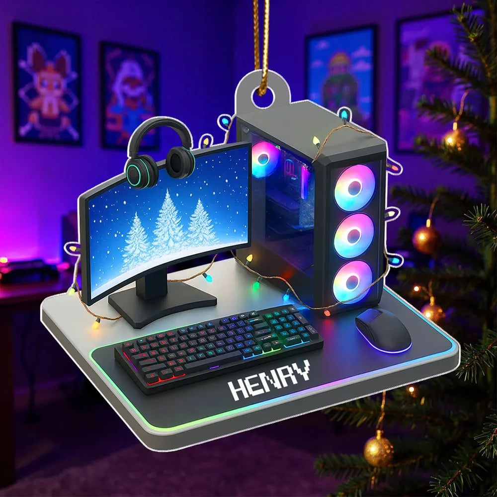Personalized Gaming PC Ornament for Gamers - Holiday Decoration Ornament MagicInPrints